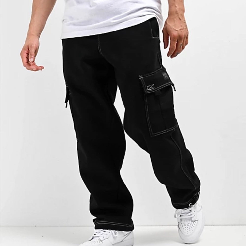 Black and white thick baggy sweatpants very comfortable good material